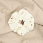 Elastico per capelli – scrunchie beige, scrunchie, set regali neonato, set regalo nascita, set regalo neonato per bambini e bambine, regali di nascita per ragazzi e ragazze