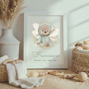 quadretto nascita, quadretto nascita personalizzato, quadretto nascita con nome, quadretto nascita con tutti i dati dela nascita, neonato ottima idea regalo