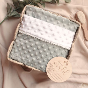 Minky copertina con pompon - Menta, copertina neonato con nome ricamato, copertina personalizzata, copertina neonati, copertina nascita, copertina nenati con nome, copertina nenati personalizzato, copertina nascita con nome, copertina nascita personalizzata