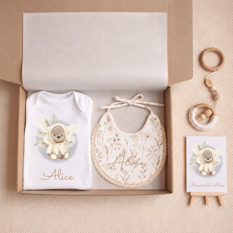 Orso fiabesco regalo nascita personalizzato, Orso fiabesco, regali personalizzati per una nascita, set regali neonato, set regalo nascita, set regalo neonato per bambini e bambine, regali di nascita per ragazzi e ragazze