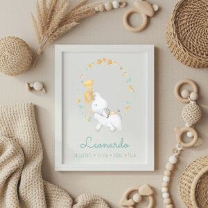 quadretto nascita, quadretto nascita personalizzato, quadretto nascita con nome, quadretto nascita con tutti i dati dela nascita, neonato ottima idea regalo