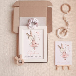 Mini Coniglietta, regalo nascita personalizzato, regali personalizzati per una nascita, set regali neonato, set regalo nascita, set regalo neonato per bambini e bambine, regali di nascita per ragazzi e ragazze
