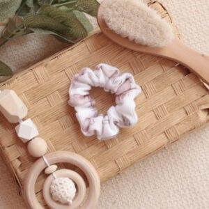 Elastico per capelli – scrunchie beige, scrunchie, set regali neonato, set regalo nascita, set regalo neonato per bambini e bambine, regali di nascita per ragazzi e ragazze