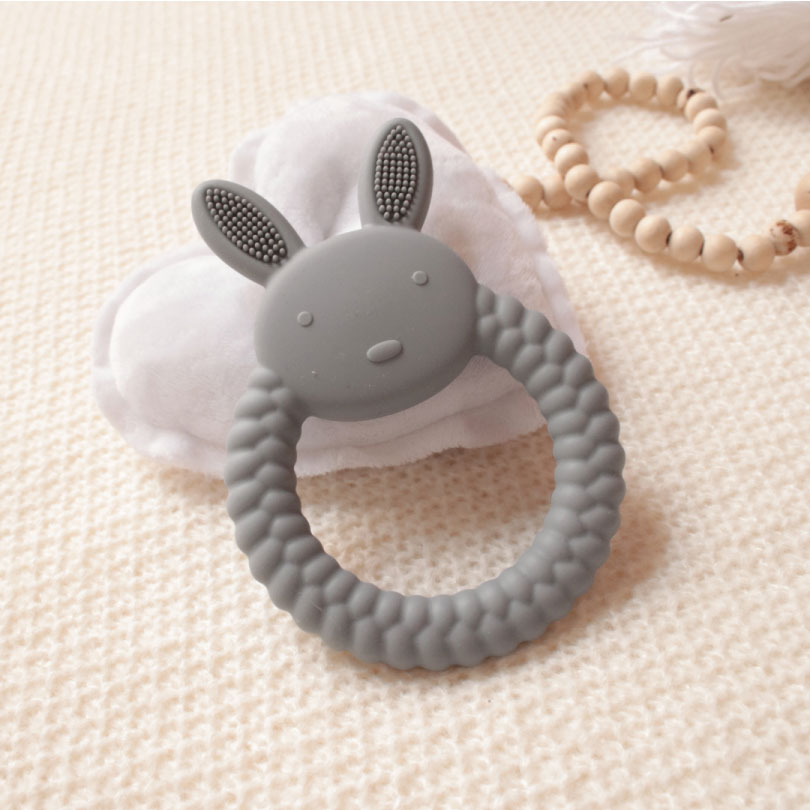 silikonsko zajček Massaggiagengive in silicone, giochio in silicone, set regali neonato, set regalo nascita, set regalo neonato per bambini e bambine, pacchettini per la bambine i bambini, regalo nascita personalizzato, regali personalizzati per una nascita