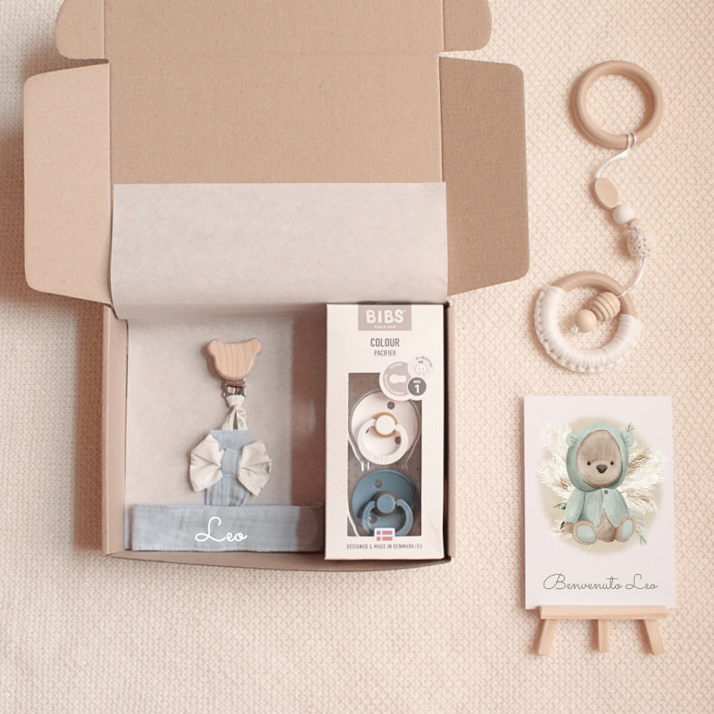 medvedkova-dudica Il mio primo ciuccio Menta, regalo nascita personalizzato, regali personalizzati per una nascita, set regali neonato, set regalo nascita, set regalo neonato per bambini e bambine, regali di nascita per ragazzi e ragazze